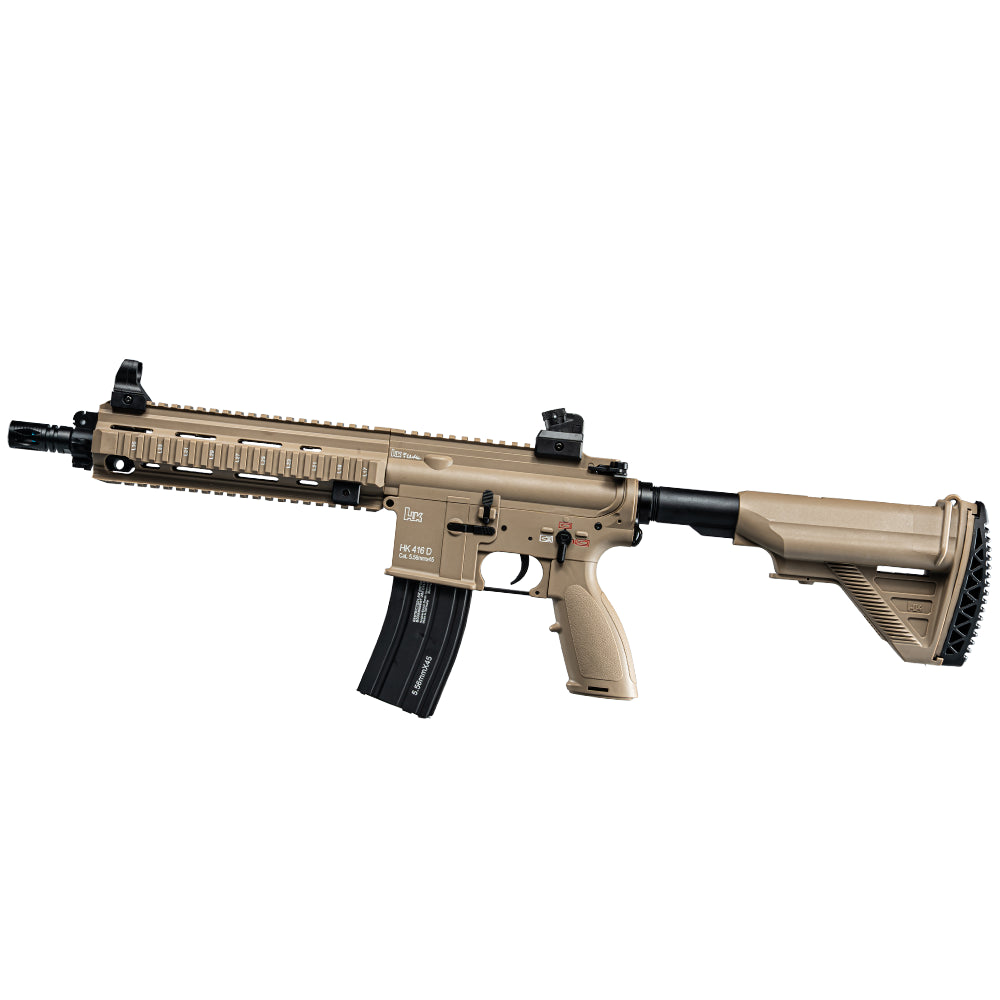 FJS HK416D 4.0 Gel Blaster with MOSFET Fire Control - Metal Split Gearbox 4.0 / 3.5 / Nylon 2.5 Versions - HK416D 2.5 Nylon Gearbox, Tan Gel Blaster image