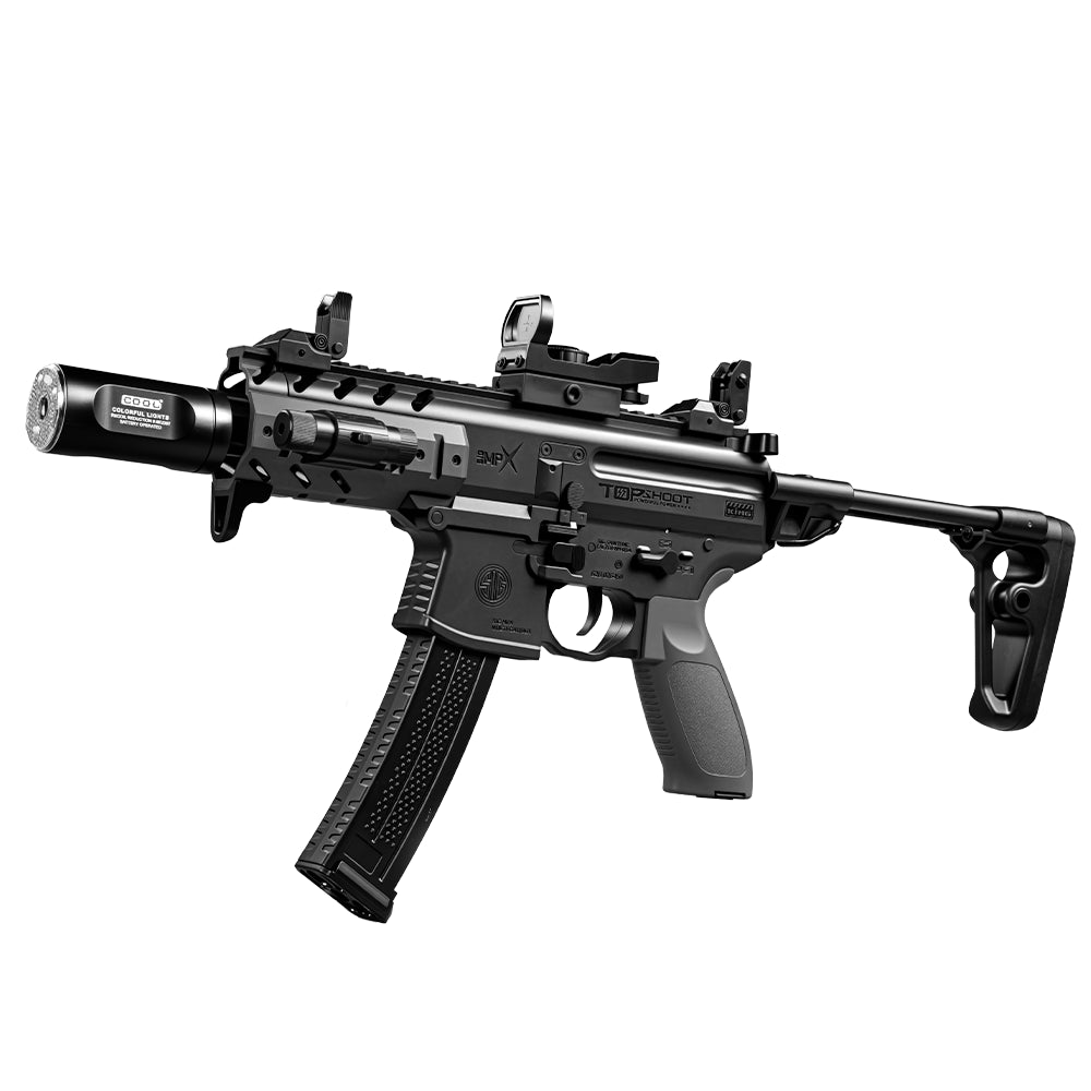 LH MPX Gel Blaster with 7 Colors of Lighted Silencer - Black Gel Blaster image