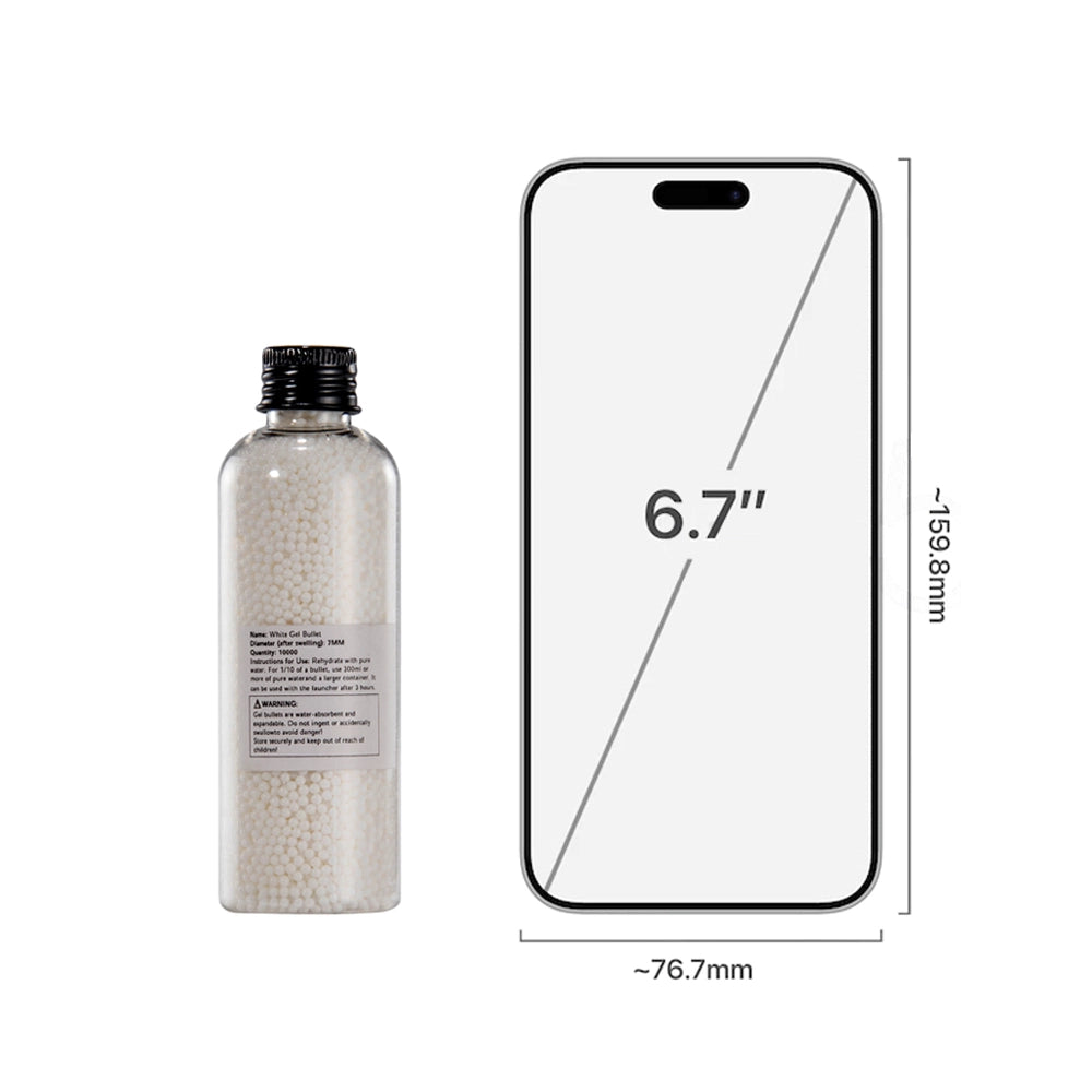 10K PCS 7-8mm Milky White Water Bullet Harden Gel Ammo Bottle image 2