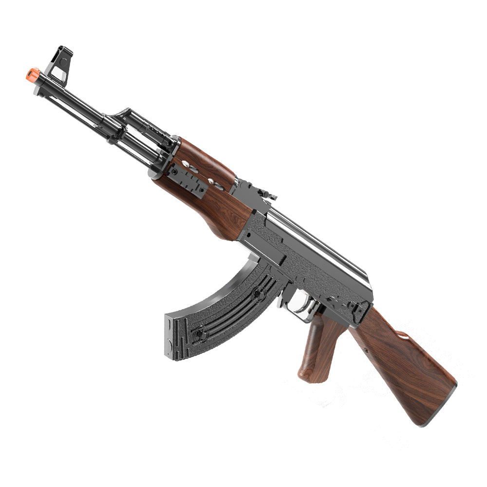 Best XYL Gold AK47 Electric Gel Blaster - Black Steel AK47 Gel Blaster image