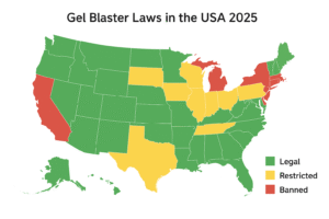 Gel Blaster USA 2025 map