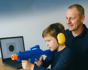 ADHD Focus Training via Gel Blaster